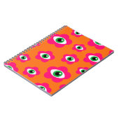 Evil Eye Blume Retro Spiral Notebook Notizblock (Linke Seite)