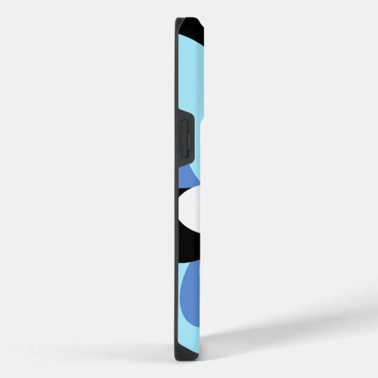 Evil Eye Blume Soft Blue Griechisch Amulet Ästheti iPhone Hülle (Rechte Seite)