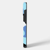 Evil Eye Blume Soft Blue Griechisch Amulet Ästheti iPhone Hülle (Linke Seite)