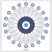 Evil Eye Boho Mandala Pattern Mittelmeer Aufkleber (Blatt)