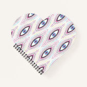 Evil Eye bunt Notebook Journal Herz-Buch Notizblock (Vorderseite)