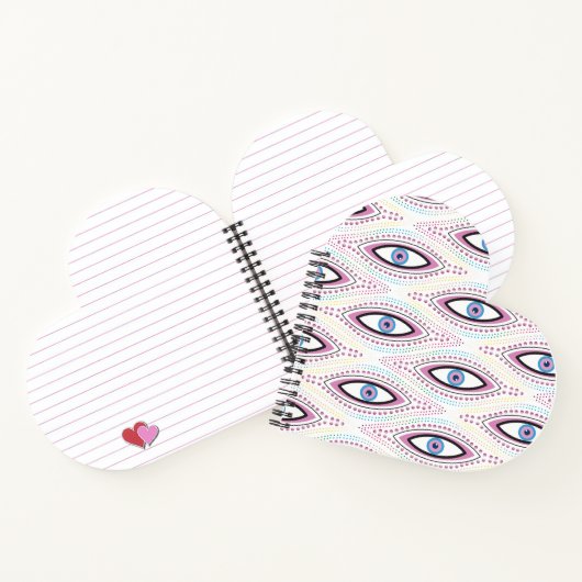 Evil Eye bunt Notebook Journal Herz-Buch Notizblock (Innenseite)