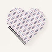 Evil Eye bunt Notebook Journal Herz-Buch Notizblock (Vorderseite)