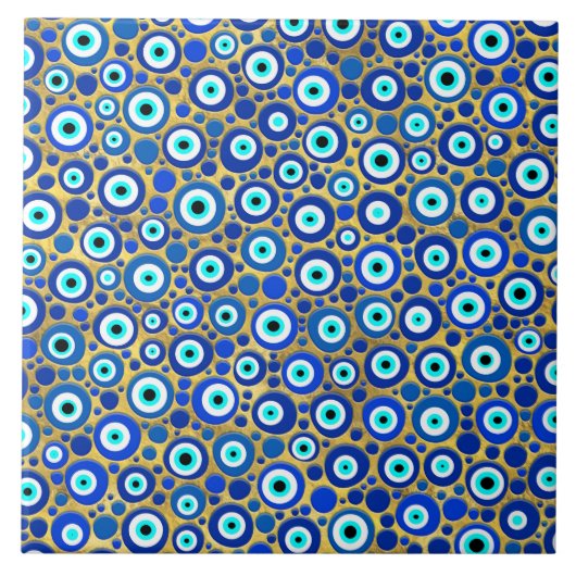 Evil Eye Charm Muster Fliese (Vorderseite)