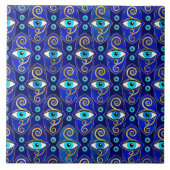 Evil Eye Charm Muster Fliese (Vorderseite)