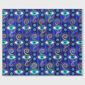 Evil Eye Charm Muster Geschenkpapier (Flach)