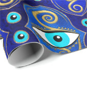 Evil Eye Charm Muster Geschenkpapier (Rolleneckpunkt)