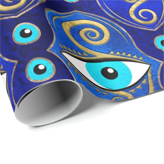 Evil Eye Charm Muster Geschenkpapier (Rolleneckpunkt)