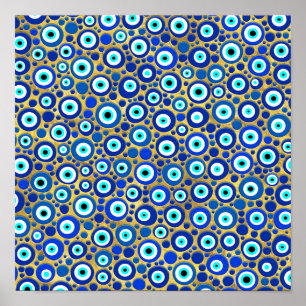 Evil Eye Charm Muster Poster