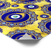 Evil Eye Charm Ornament Pattern Poster (Ecke)