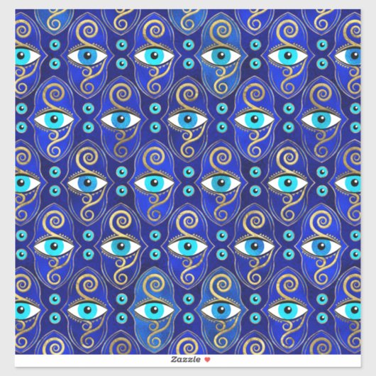 Evil Eye Charm Pattern Aufkleber (Blatt)