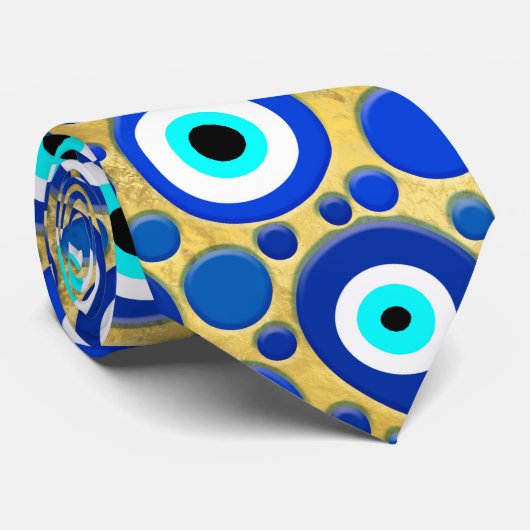 Evil Eye Charm Pattern Krawatte (Gerollt)