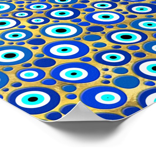 Evil Eye Charm Pattern Poster (Ecke)