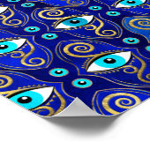 Evil Eye Charm Pattern Poster (Ecke)