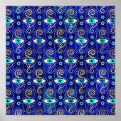 Evil Eye Charm Pattern Poster (Vorne)