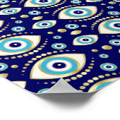 Evil Eye Charm Pattern Poster (Ecke)