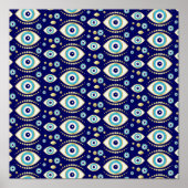 Evil Eye Charm Pattern Poster (Vorne)