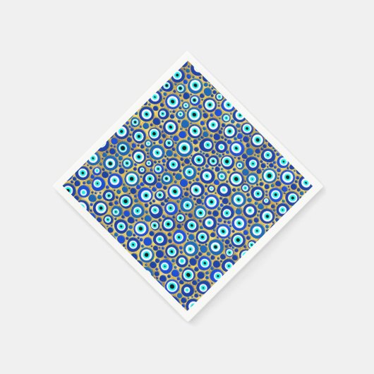 Evil Eye Charm Pattern Serviette (Ecke)