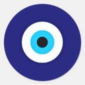 Evil Eye Charm Runder Aufkleber (Vorderseite)