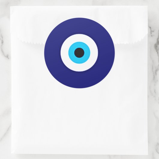 Evil Eye Charm Runder Aufkleber (Tasche)