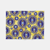 Evil Eye Charm-Ziermuster Fleecedecke (Vorderseite (Horizontal))