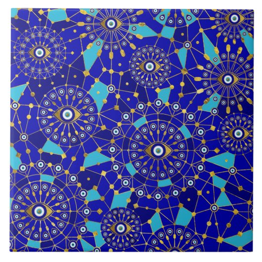 Evil Eye Charm-Ziermuster Fliese (Vorderseite)