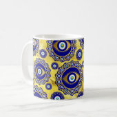 Evil Eye Charm-Ziermuster Kaffeetasse (Vorderseite Links)