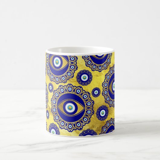 Evil Eye Charm-Ziermuster Kaffeetasse (Mittel)
