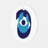 Evil Eye Christmas Ornament - Modern Nazar Amulet (Vorderseite links)