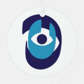 Evil Eye Christmas Ornament - Modern Nazar Amulet (Rückseite)