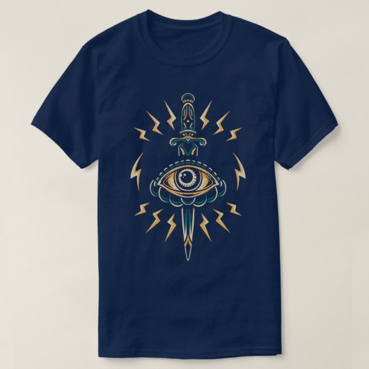 Evil Eye Dagger Blitzbolzen T-Shirt (Design vorne)