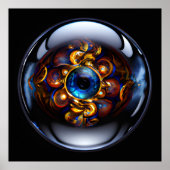 Evil Eye Dark Blue Poster (Vorne)