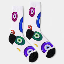 Evil Eye Design Socken