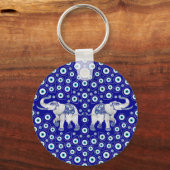 Evil Eye Elephant Good Luck Charm Schlüsselanhänger (Vorderseite)