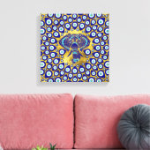 Evil Eye Elephant Mandala Ornament Leinwanddruck (Insitu (Wohnzimmer))