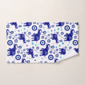 Evil Eye Elephant Viel Glück Amulet Muster Badhandtuch Set (Handtuch)