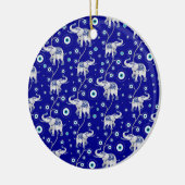 Evil Eye Elephant Viel Glück amulet Muster Keramik Ornament (Links)