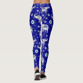 Evil Eye Elephant Viel Glück Amulet Muster Leggings (Rückseite)