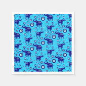 Evil Eye Elephant Viel Glück amulet Muster Serviette (Vorderseite)