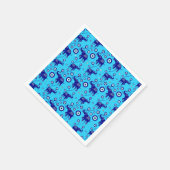 Evil Eye Elephant Viel Glück amulet Muster Serviette (Ecke)