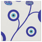 Evil Eye Elephant Viel Glück Amulet Muster Stoff (Nahaufnahme)