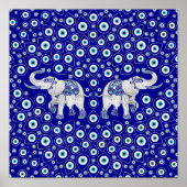 Evil Eye Elephant Viel Glück Charm Poster (Vorne)