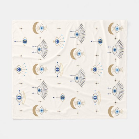 Evil Eye Fleece Blanket (Vorderseite (Horizontal))