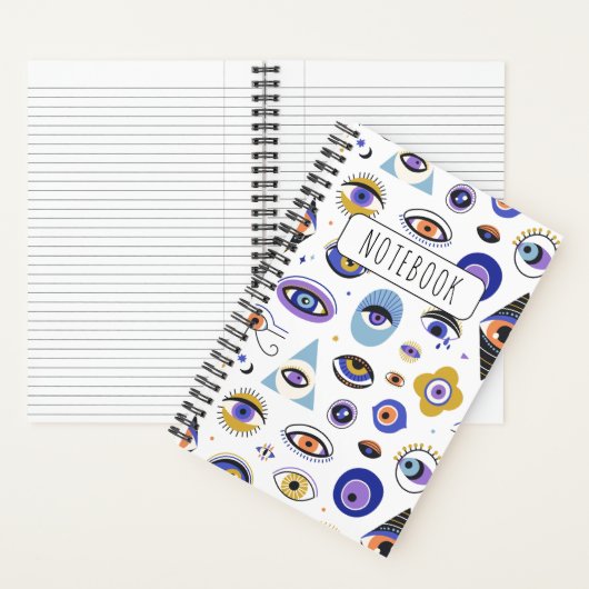 Evil Eye for Viel Glück Protection Spiral Notebook Notizblock (Innen)