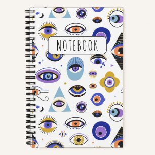 Evil Eye for Viel Glück Protection Spiral Notebook Notizblock