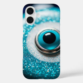 Evil Eye Glass Glitter Talisman iPhone 16 Hülle