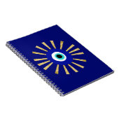 Evil Eye Gold Sunburgh Moderne Kunst Notizblock (Rechte Seite)