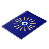 Evil Eye Gold Sunburgh Moderne Kunst Notizblock (Linke Seite)