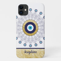 Evil Eye Gold und Blue Stylish Mandala Design