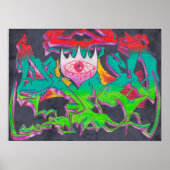 Evil Eye Graffiti Poster (Vorne)